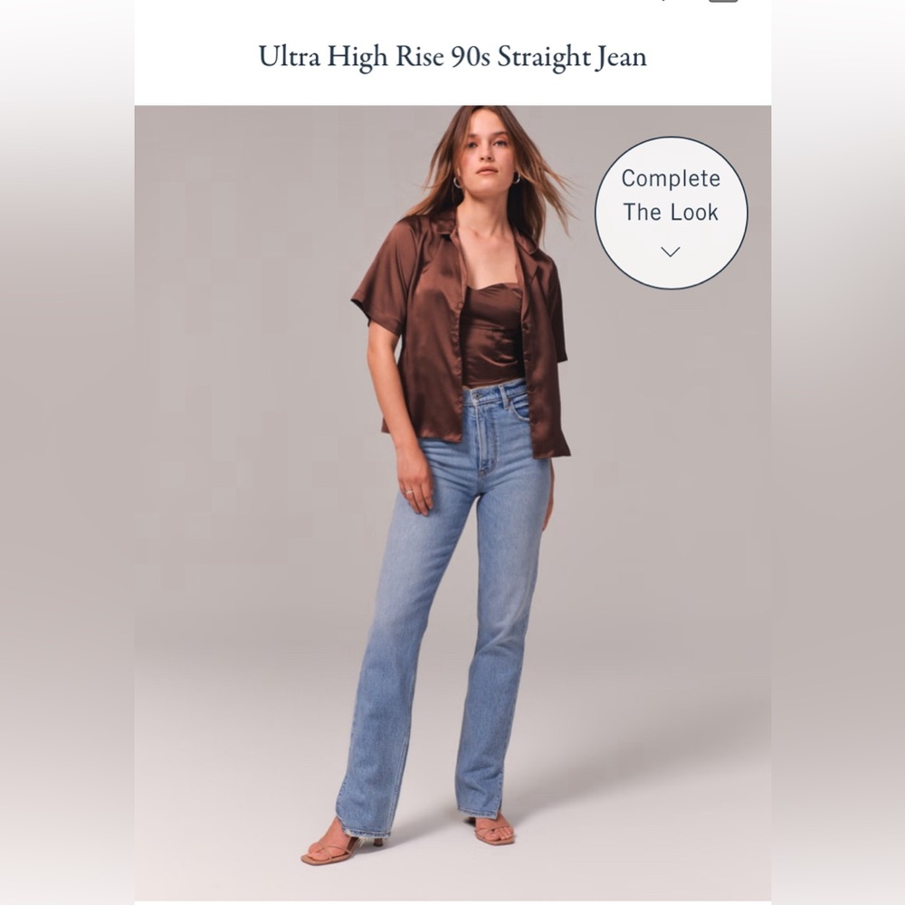 Abercrombie & Fitch Ultra High Rise Straight 90s Jean (Curve Love)